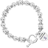 Fundraising For A Cause Suicide Awareness Beaded Bracelet - Purple and Teal Ribbon Bracelet for Suicide Awareness - Perfect for Support Groups and Gift-Giving, Events and Fundraising