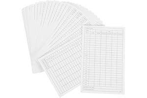 LALAFINA 30Pcs Golf Scorecards: Golf Score Book - Waterproof Coated Paper Sheets for Training and Score Recording