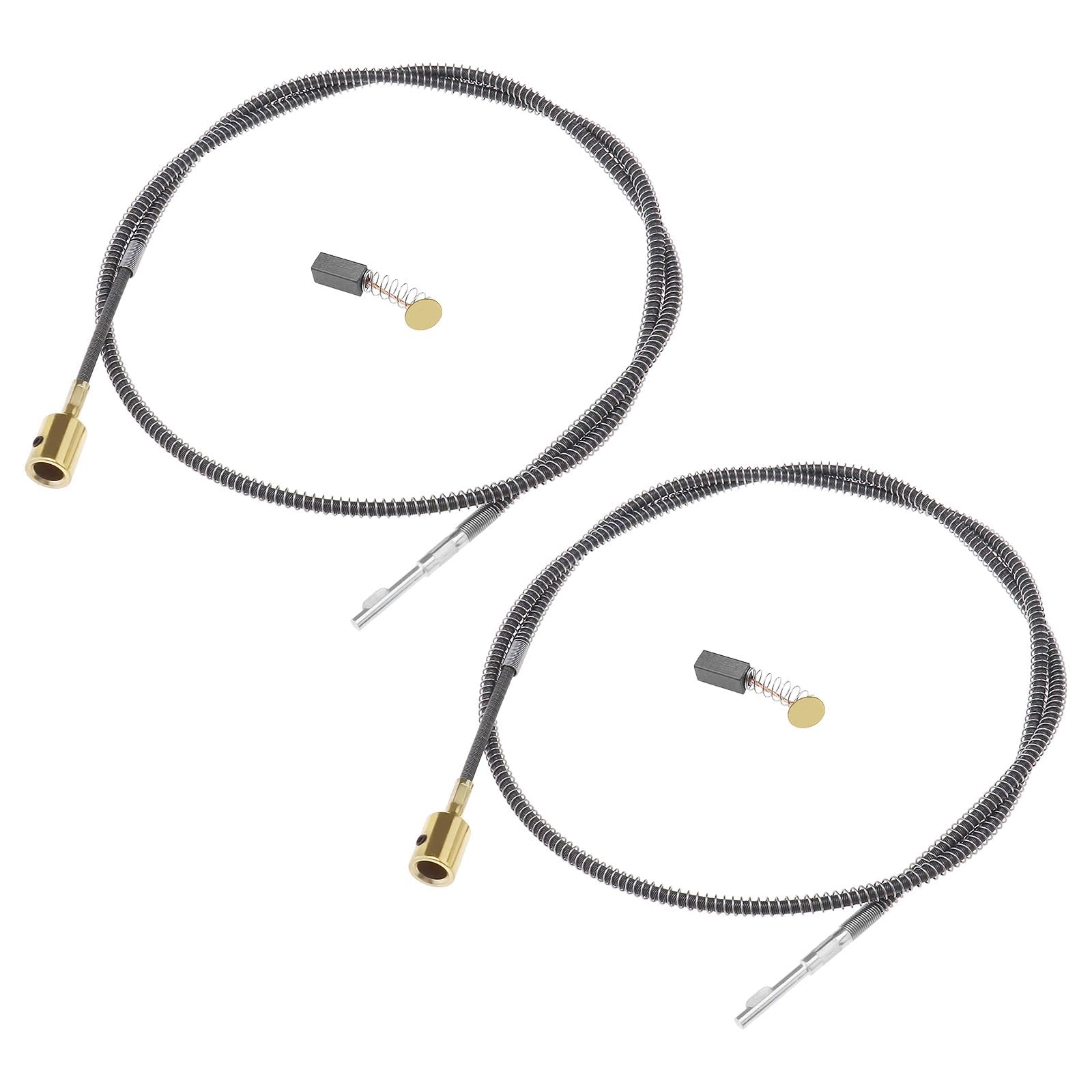 LT Easiyl 4pcs Rotary Grinding Tool Electric Grinder Tool Axial Spring Wires Carbon Brush Accessories Compatible with Foredom Compatible with Grobet Motors Replacement Accessories Metal