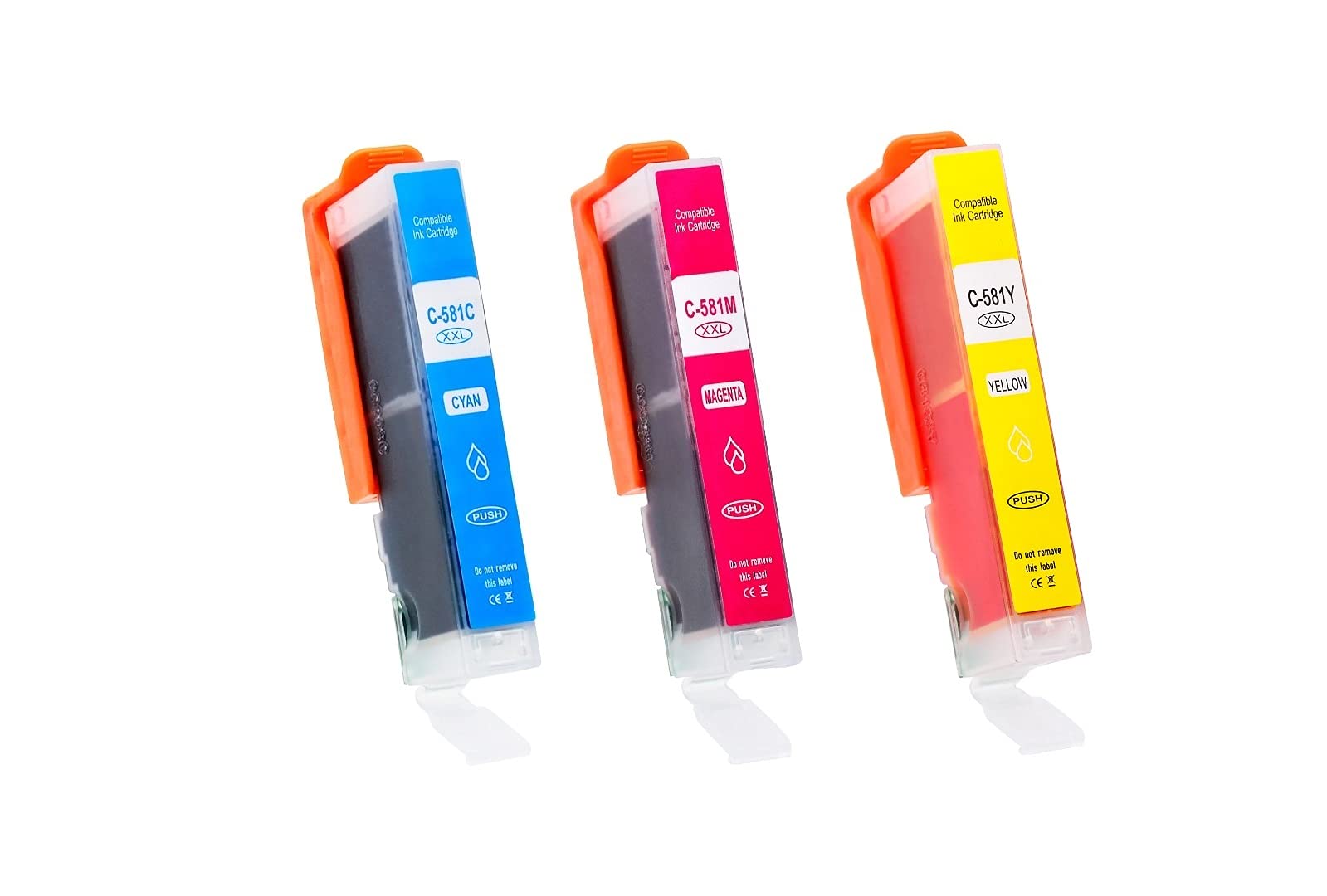 Now Ink Ltd Compatible Cyan Magenta & Yellow CLI-581XL CLI-581 Ink Cartridges for Use with Can on TS6250 TS8250 TS6251 TS8150 TS6151 TR8550 TS8151 TS9150 TR7550 TR7500 TS6150 (CYAN MAGENTA YELLOW)
