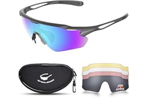 HUBO SPORTS Cycling Glasses, TR90 Unbreakable Frame Polarized Anti-UV400 Sports Sunglasses