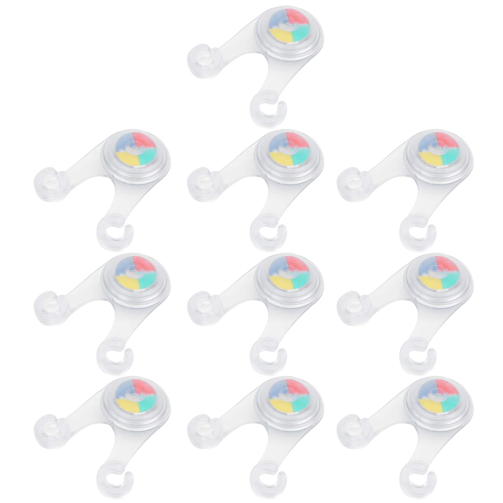 Keenso 10pcs LED Camping Rope Hanging Light, Camping Rope Warning Guard Lights Outdoor Silicone Camp Tent String Rope Warning Lights(Full Colour) Camping lights Camping