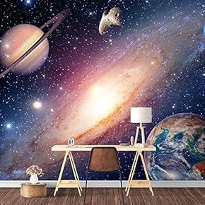 Wall Mural Galaxy Removable Wallpaper Wall Sticker for Bedroom Living Room - 66x96 inches