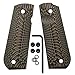 Cool Hand G10 Grips Compatible Replacement for 1911 Full Size, Taurus, Kimber, Springfield, Rock Island, Screws Included, Bobtail Round Butt Cut, Ambi Safety Cut, Sunburst Texture, Coyote