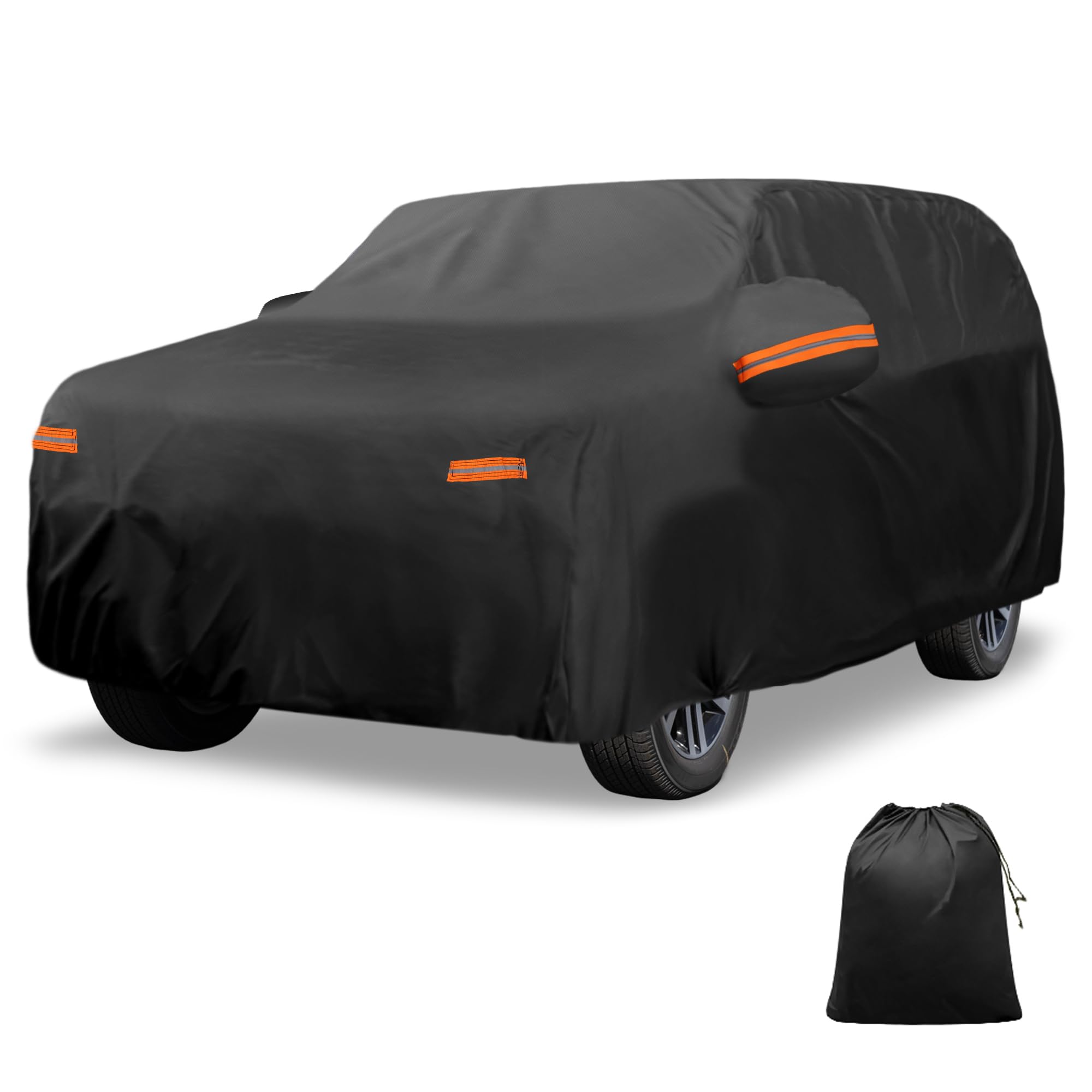 Photo 1 of X AUTOHAUX Car Cover Outdoor Waterproof Sun Rain Snow Hail Protection with Left Side Door Zipper 210D-PU for Hyundai Palisade