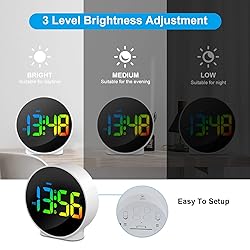 Deeyaple Small Digital Alarm Clock LED Desk Travel