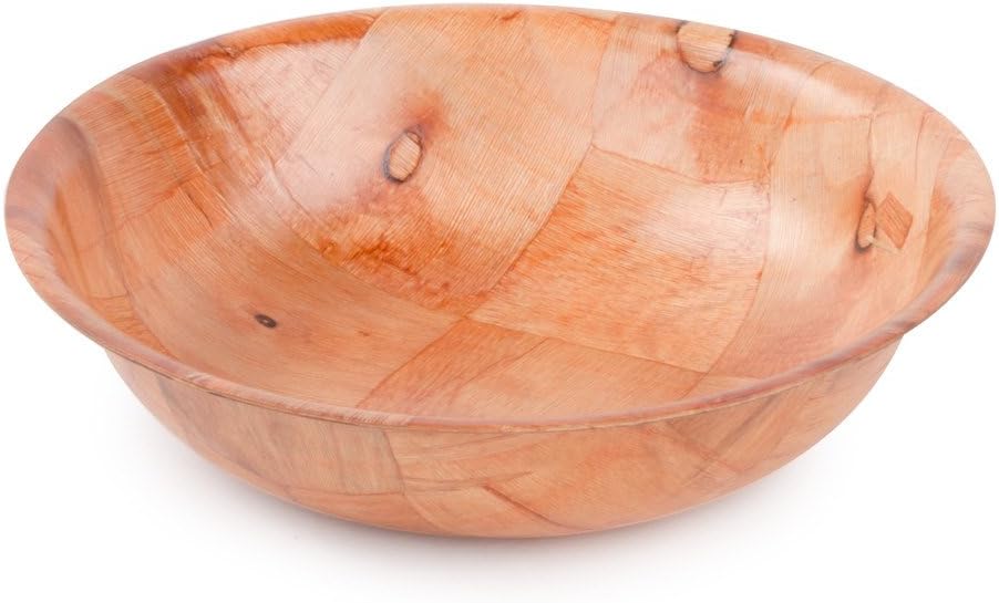 8" Woven Wood Salad Bowl - 12/Pack