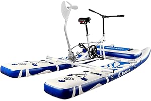 OTELETE Inflatble Water Bike 3.0 for Lake Ocean Water Bicycle for Adults with 3-bladed Propeller Pedal Boats Inflatable Ponto