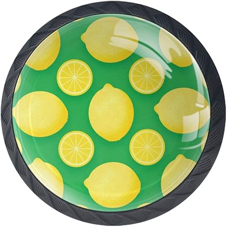 Juego de 4 piezas de vidrio para bricolaje con patrón de frutas de