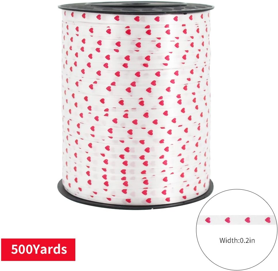 500 Yards Happy Birthday Printed Crimped Curling Ribbon Balloon String Roll Gift Wrapping Ribbon for Party Festival Art Craft Decor Florist Flowers Decoration Supplies: Health & Personal Care
