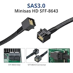 10Gtek SFF-8643 to SFF-8643 12G Internal Mini SAS