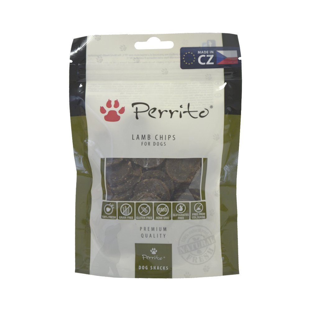 Perrito Lamb Chips 100g, transparent