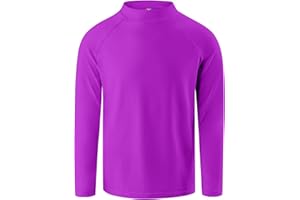 OYJ Boys Rash Guard Swim Shirt Long Sleeve Rashguard UPF+ 50 SPF Sun Water Surfing Shirts for Toddler Kids Youth Teen 2T-16Y