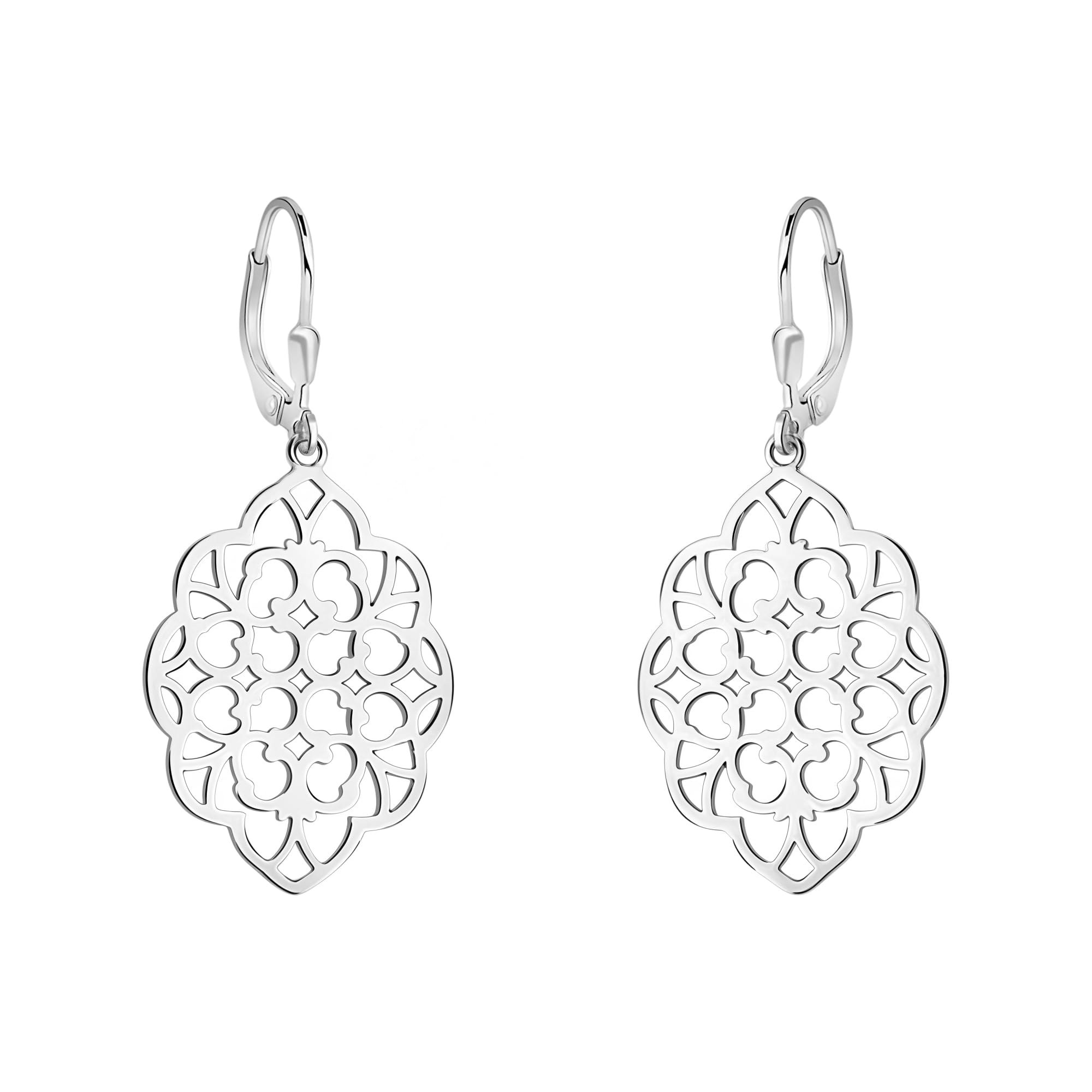SOFIA MILANI - Women's Earrings 925 Silver - Flower Dangle Earrings - 20739