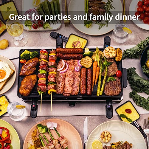 Electric Griddle Grill Indoor Korean BBQ Raclette Table Grill Smokeless