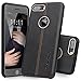 iPhone 7 Plus Case, QIALINO Stylish Genuine Leather Back Cover Protective Bumper Case for iPhone 7 Plus - Black