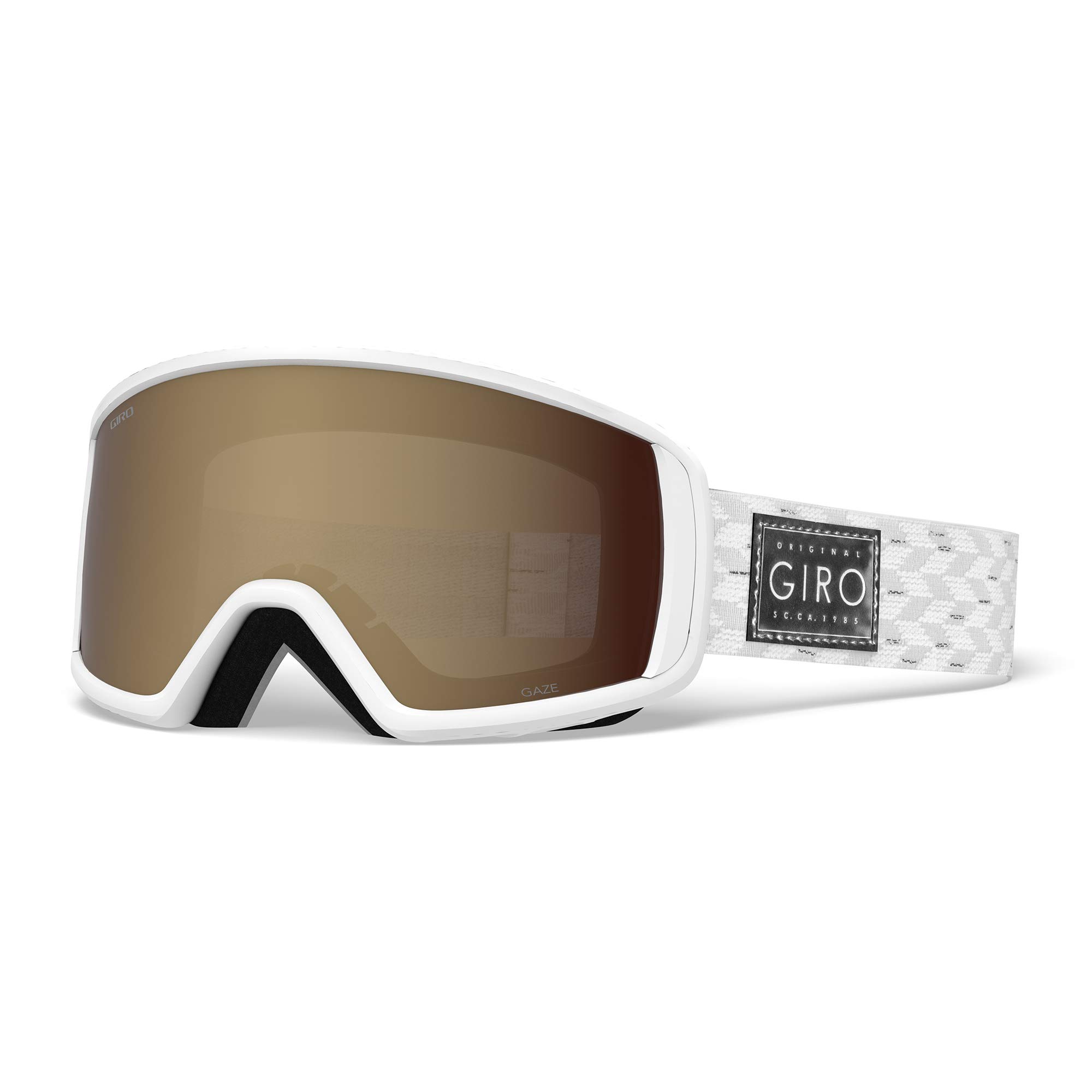 Giro GIRRJ Women Gaze Amber Rose Lens Snow Goggles - White Silver Shimmer - Amber Rose Lens, Medium Frame