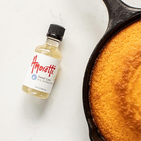 AMORETTI – SWEET CORN EXTRACT WATER SOLUBLE 2 OZ – HIGHLY CONCENTRATED & PERFECT FOR PASTRY, SAVORY, BREWING, AND MORE, PRESERVATIVE FREE, VEGAN, KOSHER PAREVE, KETO FRIENDLY