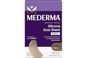 Mederma Medical Grade Silicone Scar Sheets - Improves Appearance of Old & New Scars from Injury, Burn & Surgery, Breathable & Flexible, 4 Count