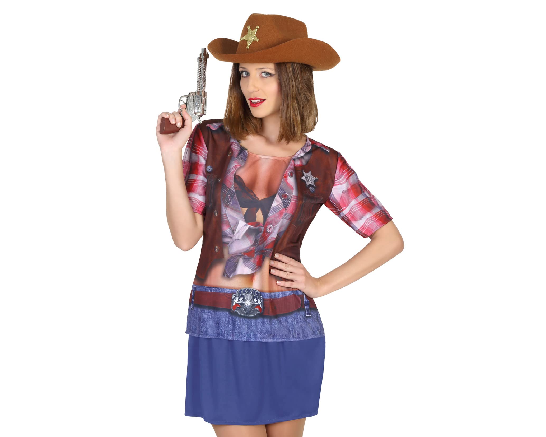 ATOSA Costume T-Shirt Cowgirl Woman XS-S