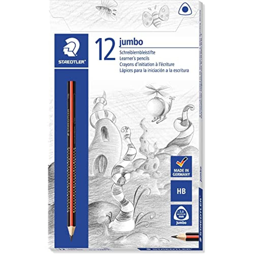 STAEDTLER 12 Noris Club Jumbo Learner's Pen HB Hardness Caton Case 1285-2