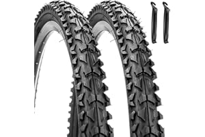 SIMEIQI 2 Pack 24" / 26"x 2.125" Bike Tire Folding Mountain Bike Replacement Bicycle Tire
