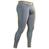 Real Men Modal ABCD Pouch Compression Pants - 1 Pack, Mens Modal Leggings, Yoga Pants, Tights, Base Layer for Cold Weather