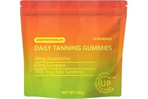 GENERIC Tanning Gummies, Bronze Bites Tanning Gummies, Daily Tanning Gummies, Natural Tanning Supplement with Astaxanthin, Lycopene & Beta Carotene, Vegan, Non-GMO - 60 Gummies