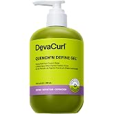 DevaCurl Quench'n Define Gel Strong Hold Non-Crunch Styler | Lasts up to 7 Days | Locks &amp; Moisturizes Curls | Enhances Shine