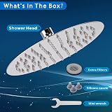 Voolan 8” High Pressure Rain Shower Head 304 Stainless Steel Chrome view 5