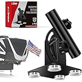 HIFOR Magnetic Flag Pole Holder for 5th Wheel RV Hitch, Magnetic Flag Holder | 90° Adjustable Angle | No Drilling Required Suitable for Campers, Trailers and 5th Wheel RV