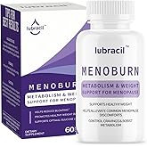 Lubracil Menoburn Perimenopause & Menopause Supplements for Women – Helps Metabolism, Estrogen & Wellness – Targets Hot Flashes, Bloating & Energy – 60 Count