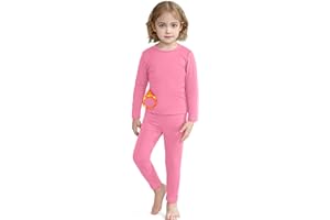 VZV 2T-5T Toddler Thermal Set Thermal Underwear for Kids Fleece Lined Toddler Base Layer Long Johns for Kids Boys Girls