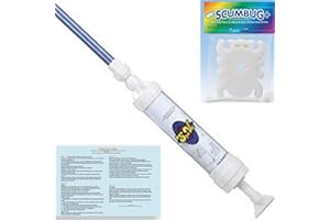 JT HOME RoLa-Chem Cordless Spa Vacuum for Hot Tub, Spavac Handheld Manual Vac Keeps Water Cleaner, with Scumbug Plus Oil Absorbing Sponge Floating Sponge for Slime and Hot Tub Care Tips Card