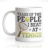 DYJYBMY Tears Of The People I Beat At Tennis Funny Coffee Mug, Creative Sports Mug, Sports Gifts for Tennis Players, Tennis Enthusiasts and Coach, Birthday, Holiday Gifts for Men and Women