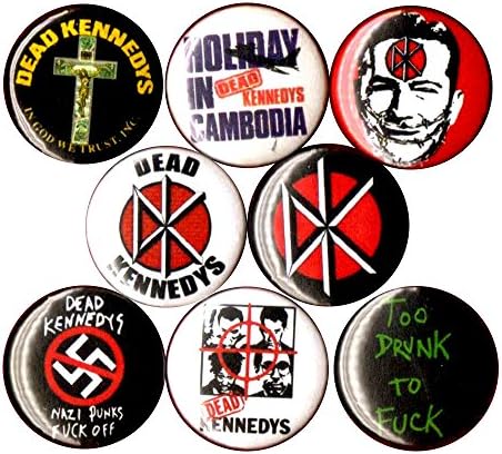 DEAD KENNEDYS 8 1" buttons pins badges punk hardcore Holiday in Cambodia logo DK