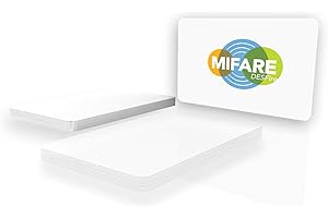 NXP MIFARE DESFire EV1 4K ISO PVC Card, Blank White, Gloss Finish (Pack of 50)