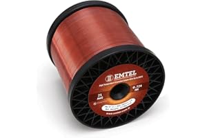 Emtel 21 AWG - 5 lb (2000 feet) 99.9% Pure Copper Wire, Enameled Magnetic Wire for Motor, Transformer, Magnetic Coil, & Electroculture Gardening, Winding Magnet Wire - 220°C (428°F) Thermal Class