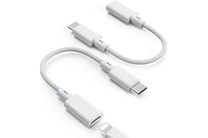 Lightning Female to USB C Male Adapter (2 Pack), Fast Charging & Data Transfer Lightning to USB C Adapter Converter for iPhon