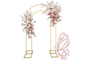 SPRITE DISPLAY Open Arch Backdrop Stand,Double Arch Frame U Shaped Wedding Arches for Wedding Ceremony Birthday Party Bridal Baby Shower Photo Booth Garden Floral Balloon Arch Decoration