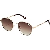 QUAY - Sunglasses for Men & Women, Medium Round Shades, UV Protected Lenses (Big Time)