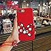 Soft Silicone Minnie Mouse Case with Strap for iPhone 7Plus 8Plus 7+ 8+ Large Size Disney Cartoon Slim Red White Polka Dots Cute Protective Lovely Classic Kids Teens Girls Daughter