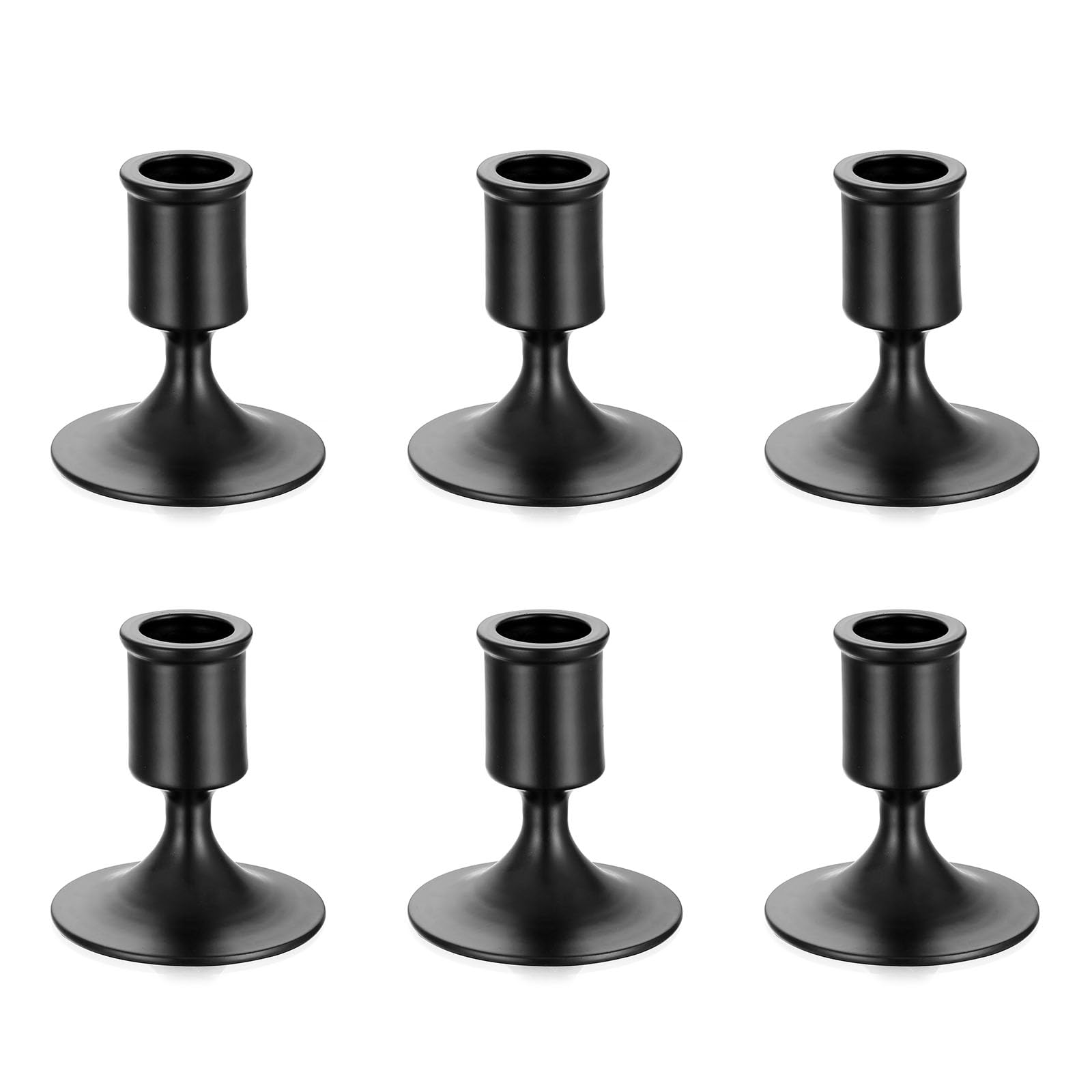 Sziqiqi Candlesticks Holder for Wedding Table Centerpiece - Black Taper Candle Holders Candle Stick Holder for Christmas Candlelight Dinner Wedding Party Festival Decor, Style 1
