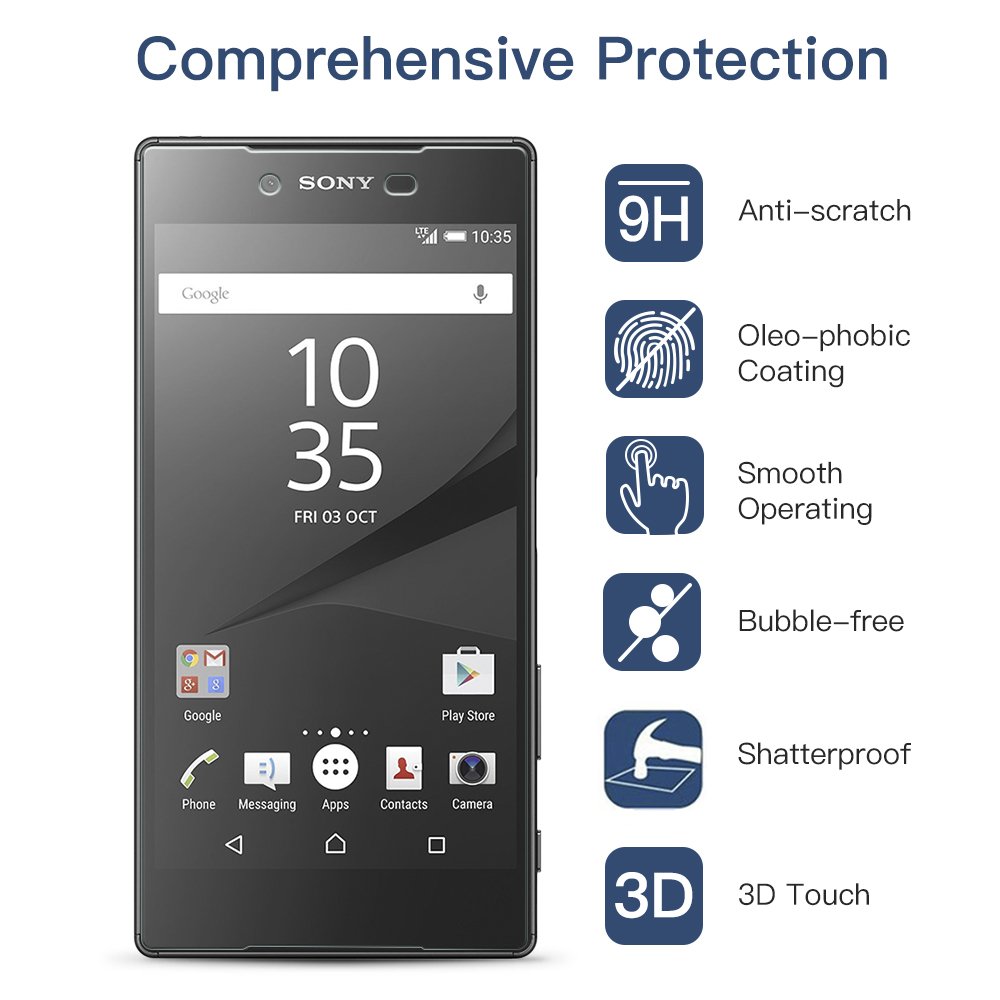 Panzerglas Schutzfolie für Sony Xperia Z5 - [2 Stück]Senisttech Sony Xperia Z5 Panzerglasfolie - 9H Härte Displayschutzfolie, Ultra Kristallklar 99% Transparenz-Schutz vor Kratzen, Öl, Bläschen