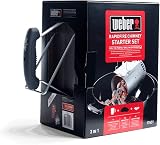 Weber Go Anywhere Portable BBQ Black 415x550x280 mm with Chimney Starter Kit view 5