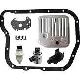 Governor Pressure Sensor Solenoid Filter Kit Fit Dodge Ram Jeep 46RE 47RE | Complete Transmission Repair Set Resolves Hard Shifts And Slip, Built-In Filter Captures Metal Debris For 2001-2009 Vehicles