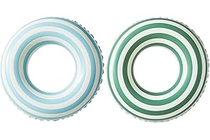 BAITEMJIA Pool Floats for Kids Ages 5-10, Swimming Pool Toys Inflatable Pool Tubes Simple Stripes Cute Swim Rings, Kids Floaties Water Toys for Pool Beach Party