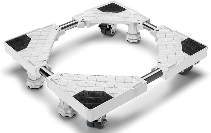 Amazon 洗濯機 台 Lifinsky 冷蔵庫置き台 キャスター付 かさ上げ 移動式 昇降可能 幅 奥行46 5 68cm 減音効果 防振パッド付き Lifinsky 大型家電 通販