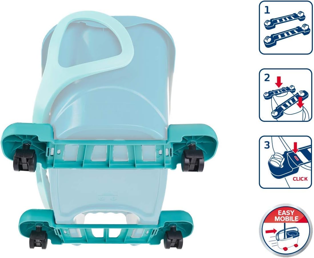 Leifheit Clean Twist Rolling Cart Wheels: Fits Leifheit Clean Twist Mop and Bucket Sets; Sturdy - Image 3