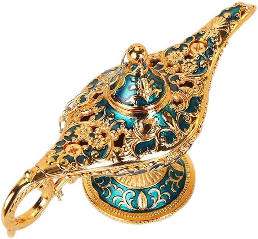 Oil Lamps & Accessories - Legend Aladdin Magic Genie Lamp, Arabian Nights Wishing Lamp Vintage Tabletop Decor Home Table Decoration Gift Collectable